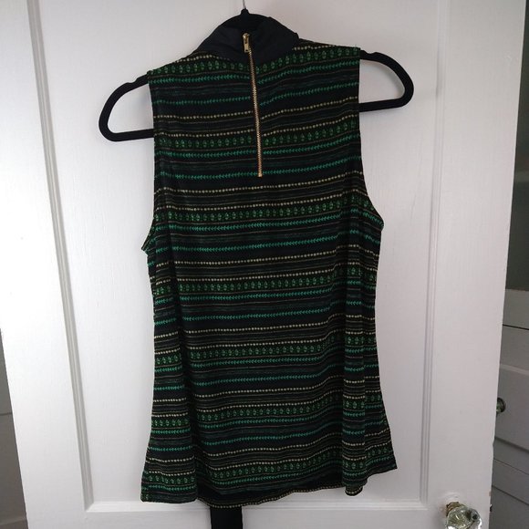 Patterned Sleeveless Lined Top with Connected Scarf by Worthington - Picture 7 of 10